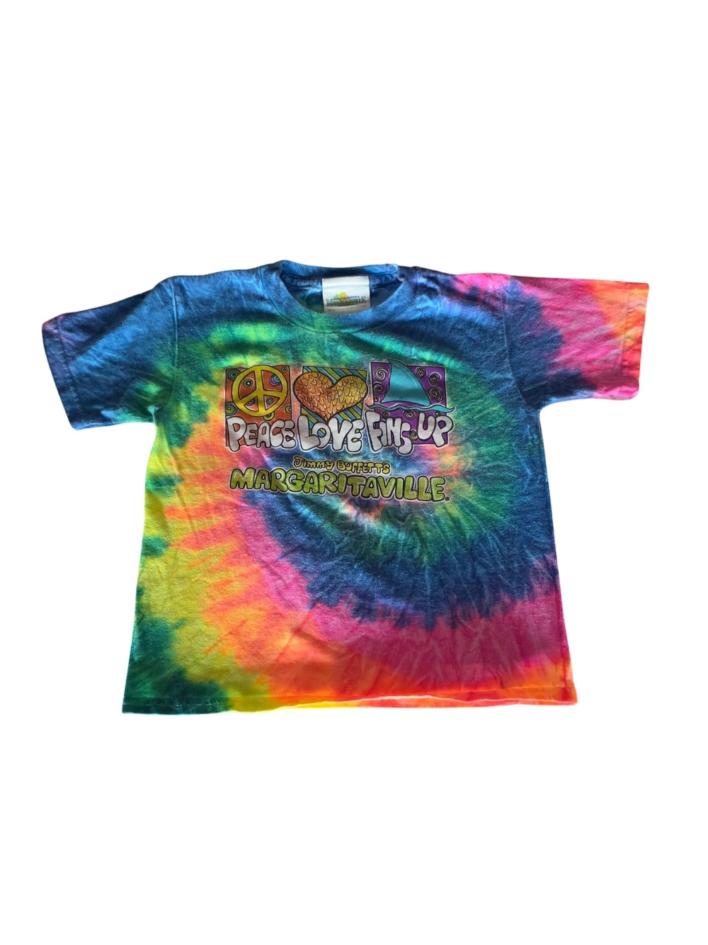 Margaritaville Tie-Dye Kids Tee in Blue, Green, Pink, Yellow, Orange